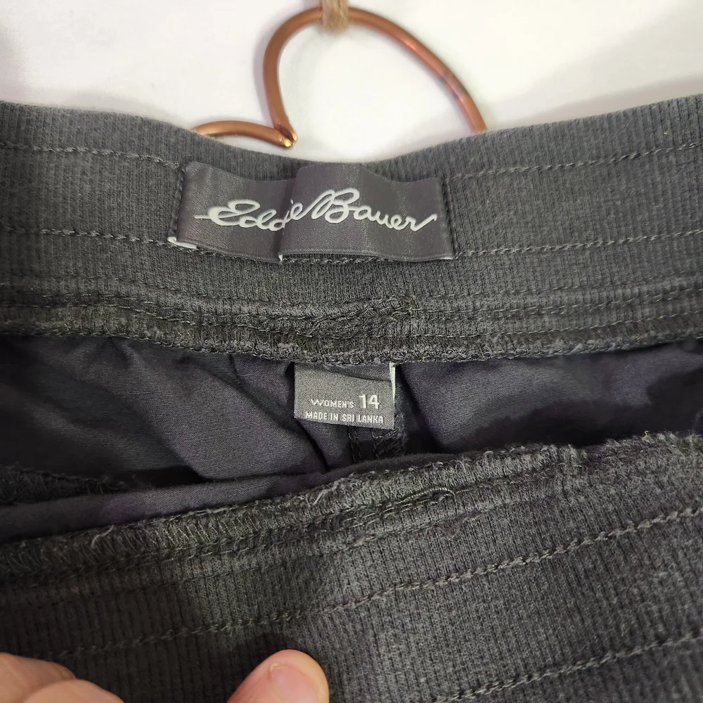 ⭐️Eddie Bauer Gray Women's Elastic Waist Trousers Size 14⭐️ - Picture 4 of 7